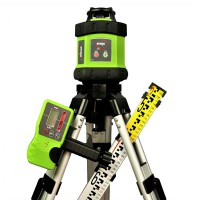 Imex E60 Rotating Laser Level Kit - Red Beam with Tripod and Carry Case